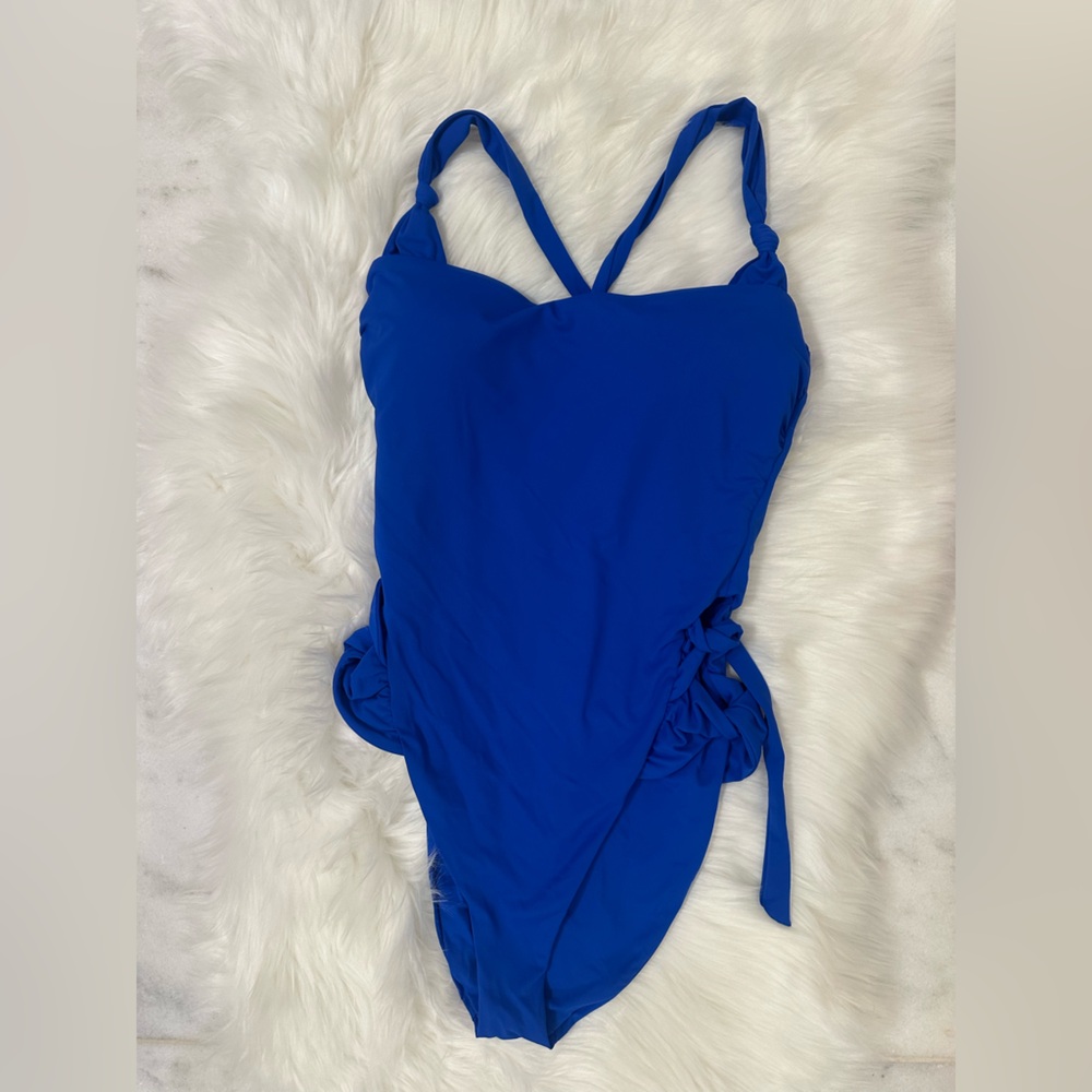BECCA Women's Standard Baja Mar Bandeau One Piece Swimsuit, Scoop Neck, Bathing - Picture 10 of 13